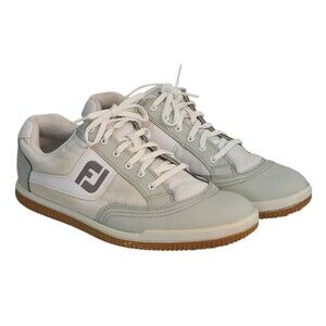 Footjoy Mens Greenjoys Golf Shoes White Spikeless FJ 45375 Size 8.5W Athletic
